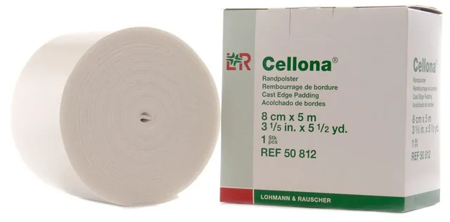 Cellona randpolstervilt zelfklevend 8 cm x 5 meter 2 mm wit